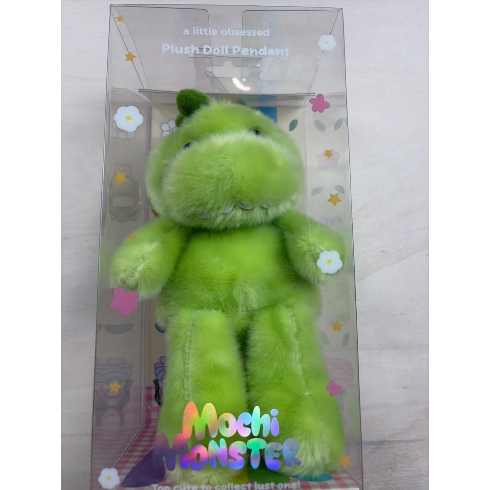 A Little Obsessed Mochi Monster Plush Doll Pendant Green Charm HY231126019 NEW